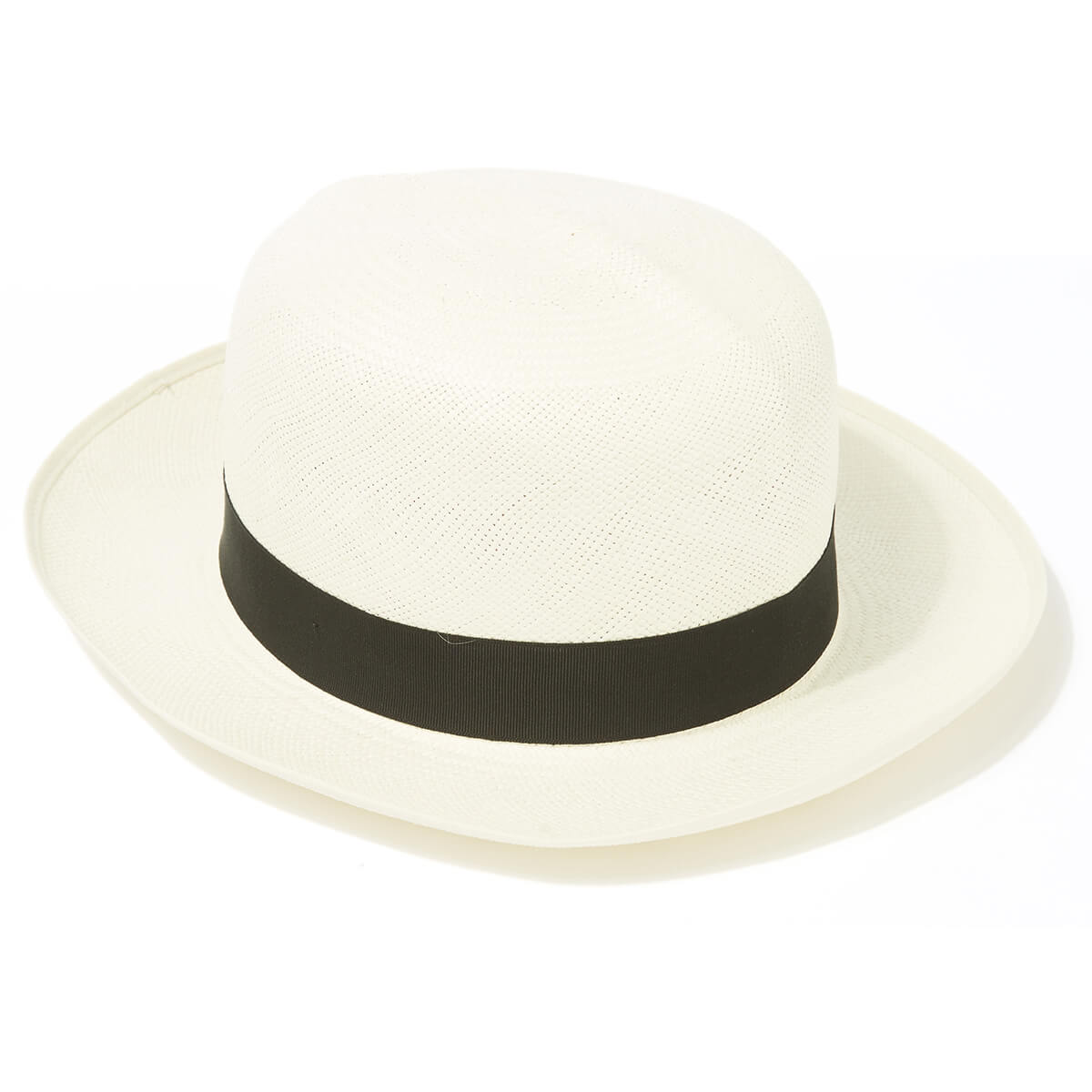 Classic Folder Panama Hat With Black Band & Cream Binding
