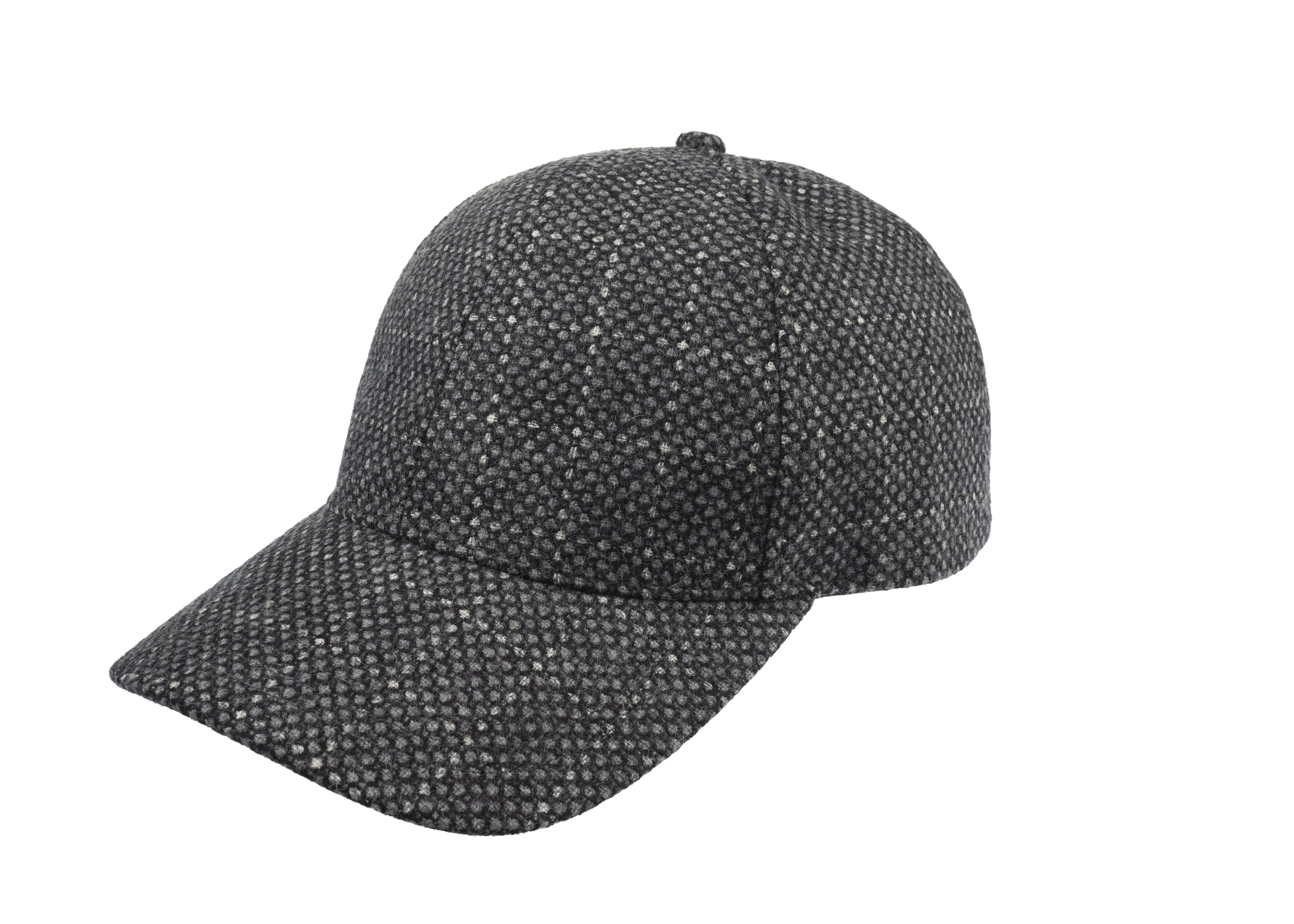 Grey Reflective Tweed Baseball Cap with one size adjuster