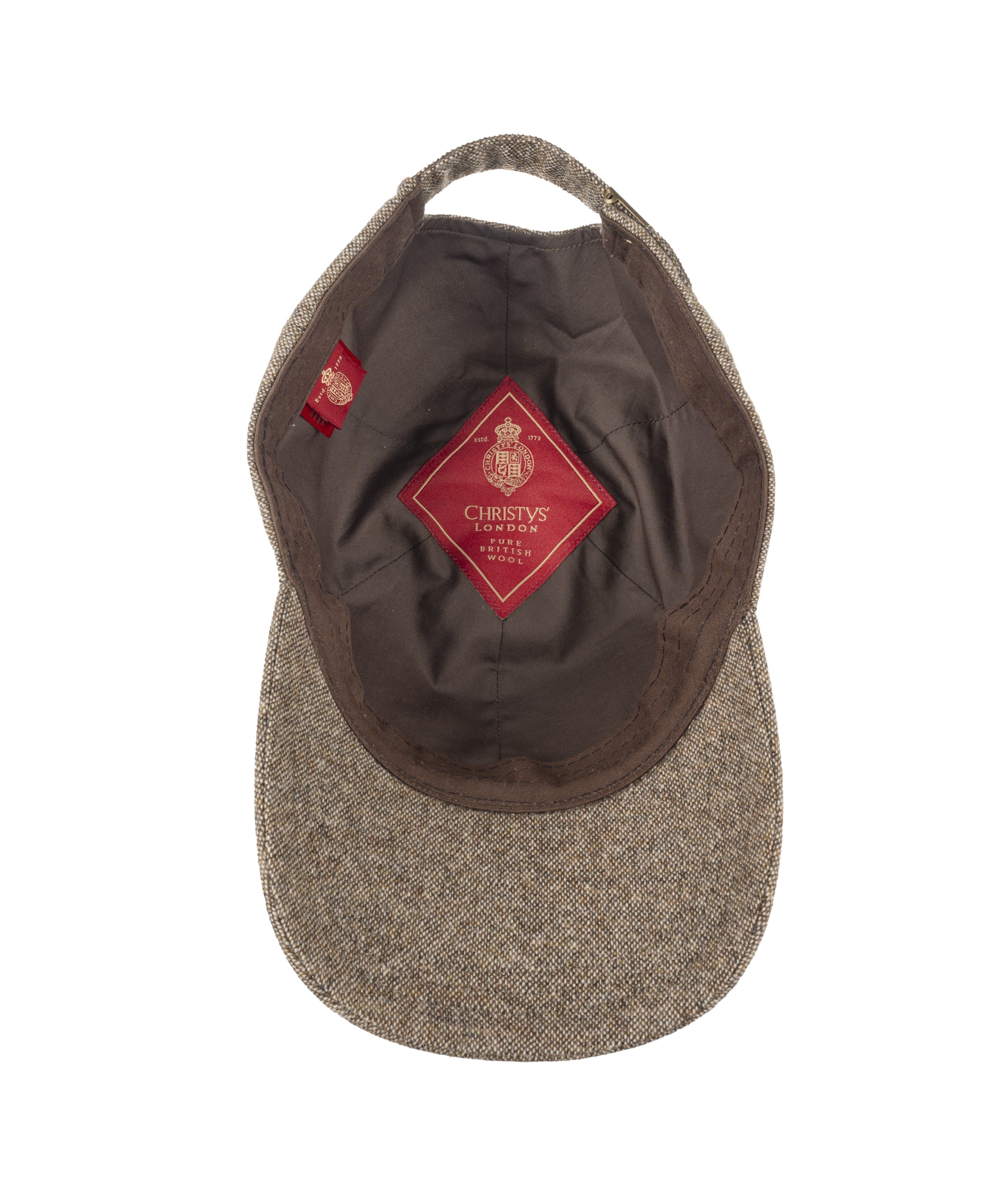 Light Brown Baseball Cap tweed fabric with one size adjuster