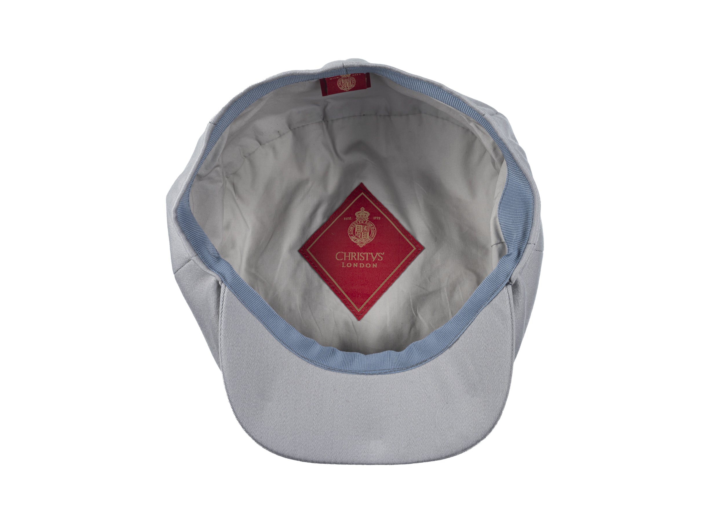 Ellis 8 piece baker boy cap in satin wool fabric in Mist