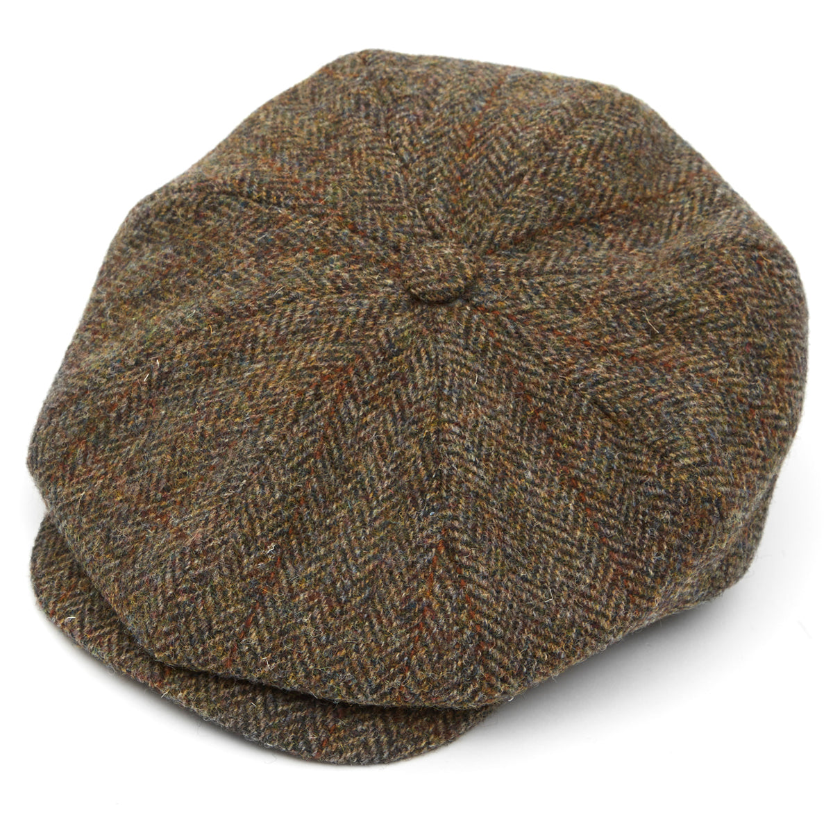 Harris Tweed 8 Piece Baker Boy Flat Cap in  C001Y