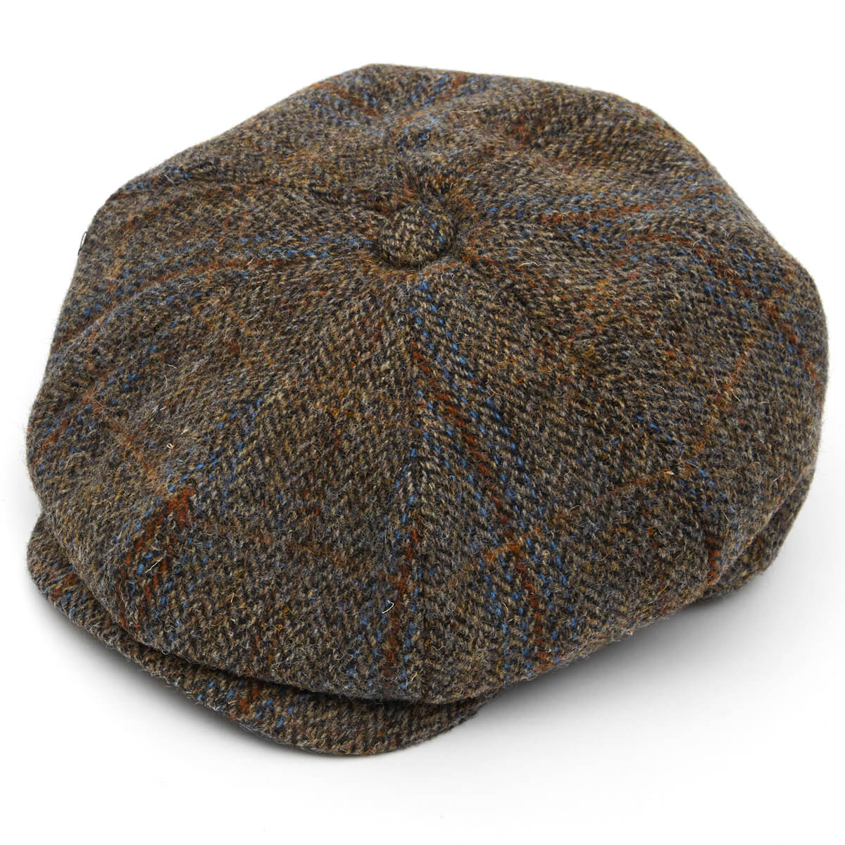 Harris Tweed 8 Piece Baker Boy Flat Cap in L005P