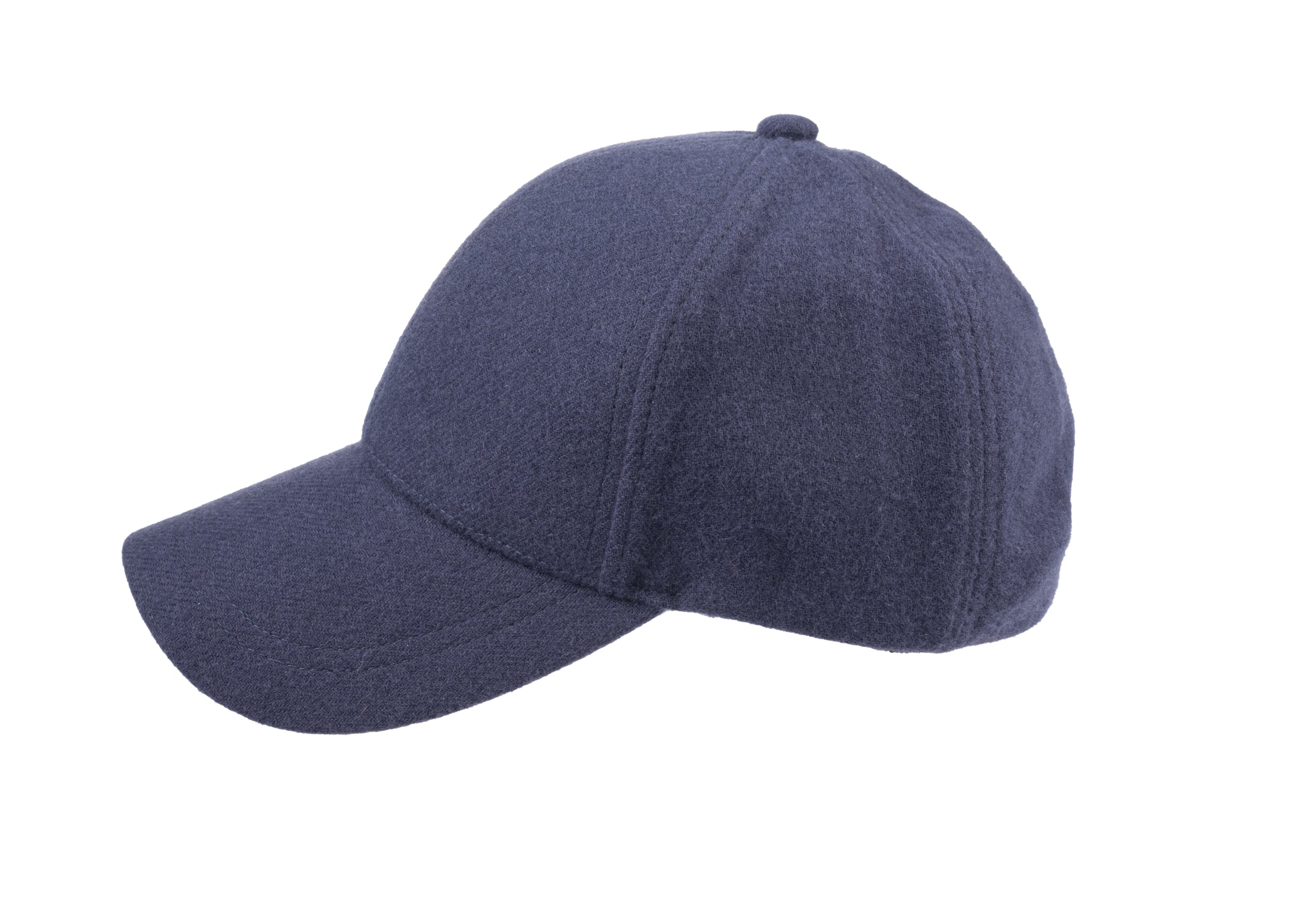 Josh baseball cap in cashmere/wool blend fabric in Blue