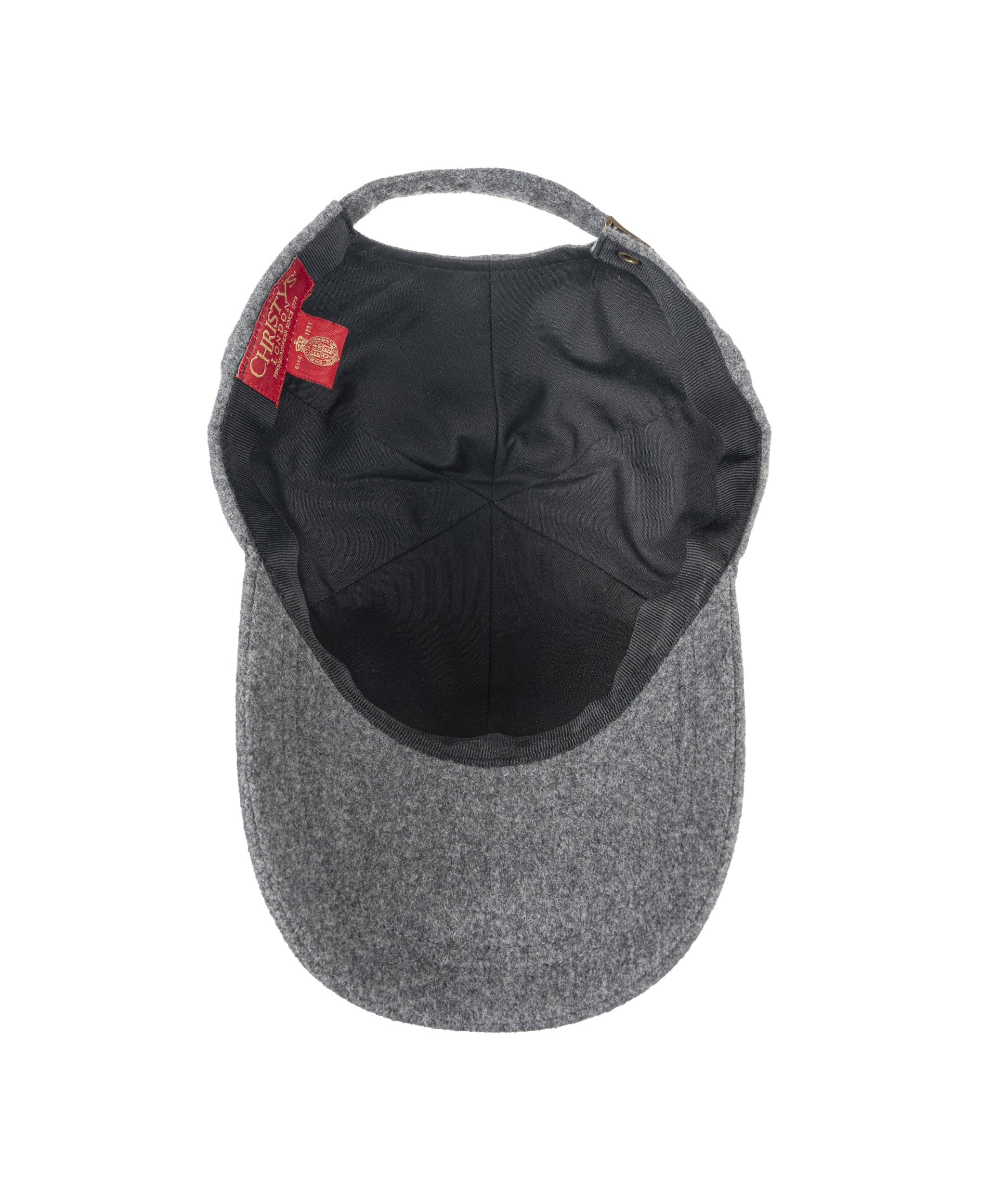 Josh baseball cap in cashmere/wool blend fabric in Grey