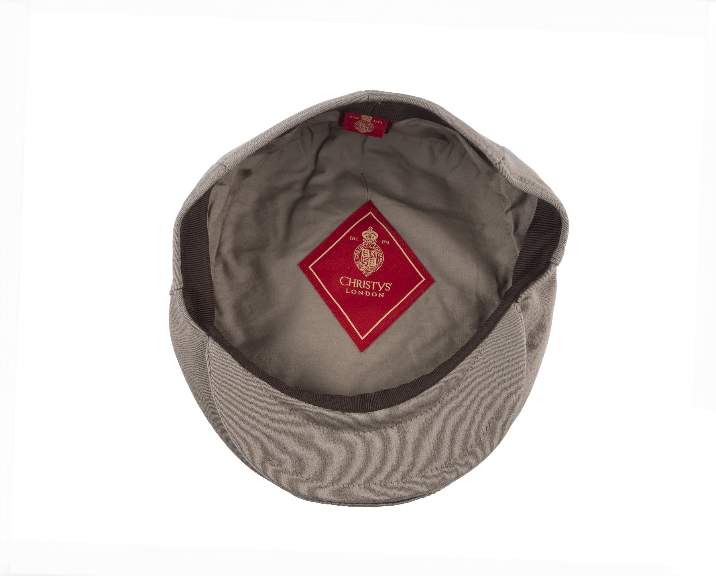 Ellis Balmoral flat cap in satin wool fabric in Earth