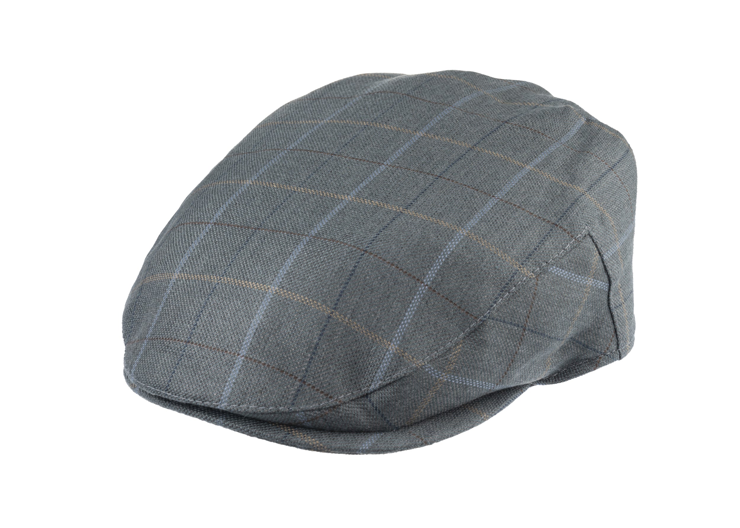 Balmoral flat cap in wool/linen fabric