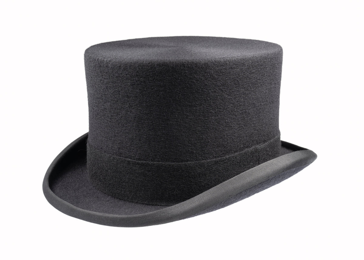 Christys' Wool Top Hat Grey | Buy British | Christy' Black Grey Fur Top Hat