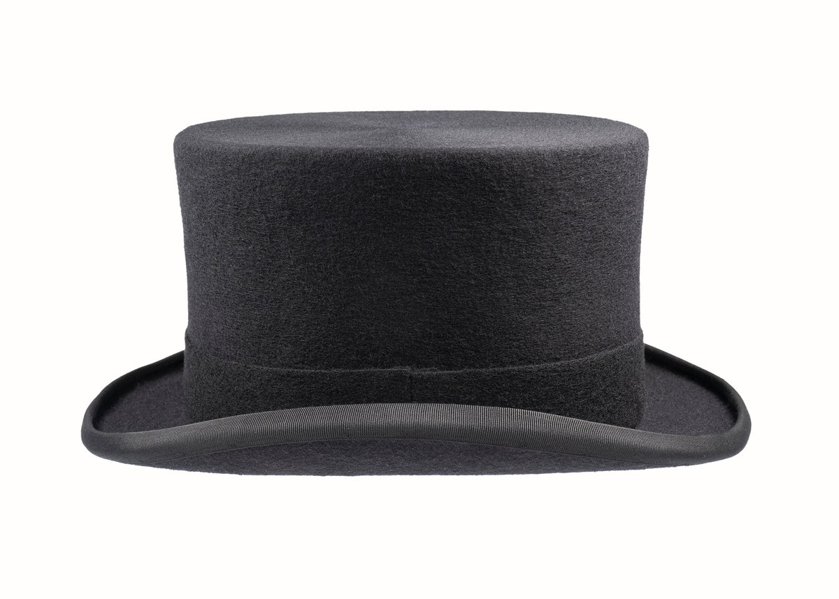 Christys' Wool Top Hat Grey | Buy British | Christy' Black Grey Fur Top Hat